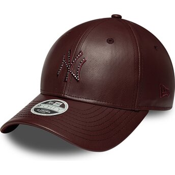 Șepci curbată maro snapback 9FORTY M-Crown PU Diamante de New York Yankees MLB de New Era