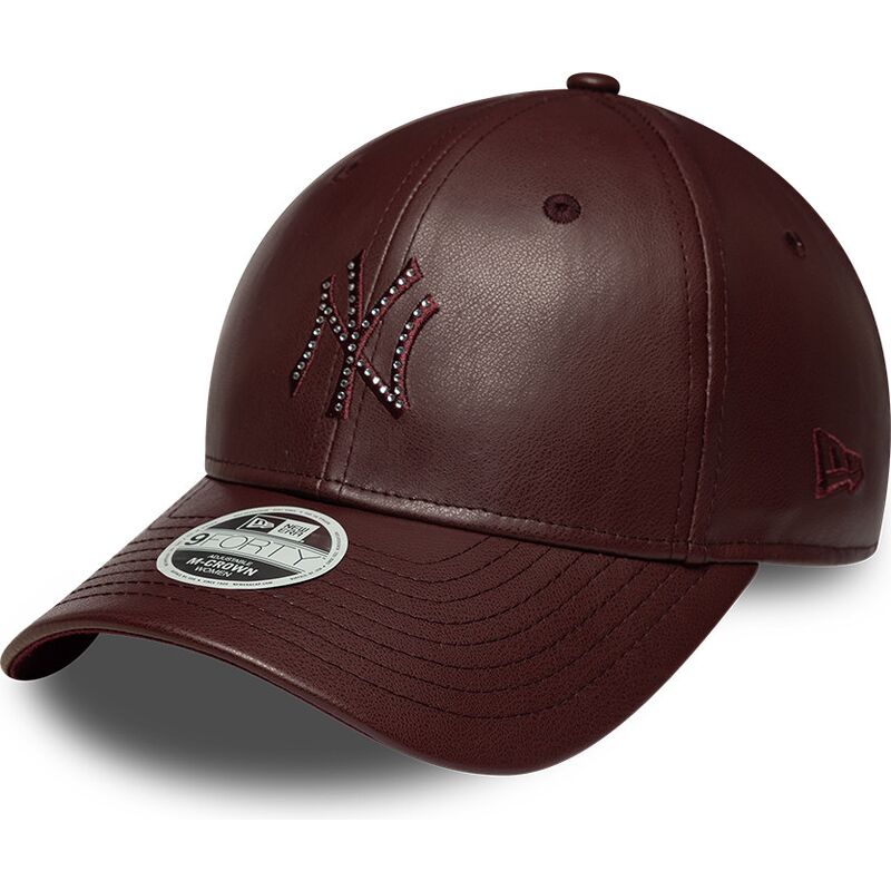 epci-curbata-maro-snapback-9forty-m-crown-pu-diamante-de-new-york-yankees-mlb-de-new-era