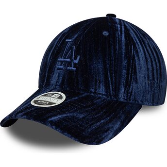 Șepci curbată bleumarin reglabilă 9TWENTY Velour de Los Angeles Dodgers MLB de New Era