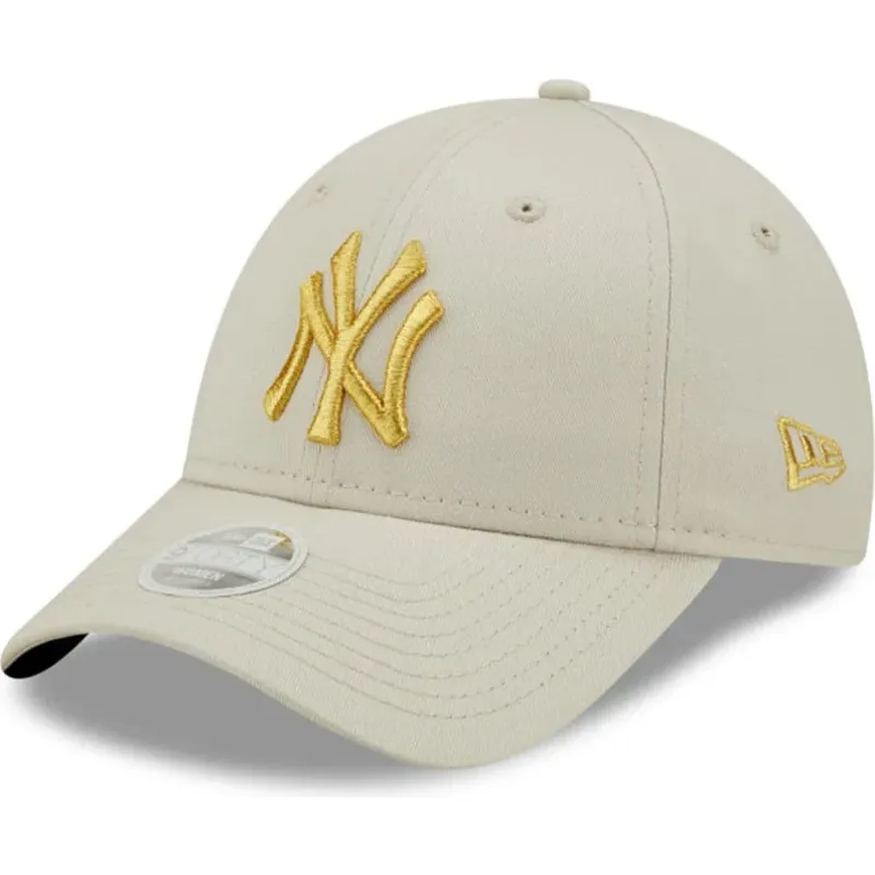 epci-curbata-bej-reglabila-dorado-9forty-metallic-de-new-york-yankees-mlb-de-new-era