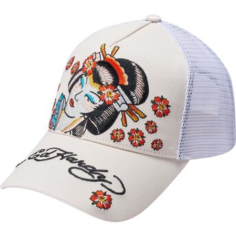 Șepci curbată bej snapback Tokyo Geisha de Ed Hardy
