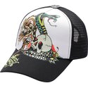 epci-curbata-negru-snapback-snake-and-skull-de-ed-hardy