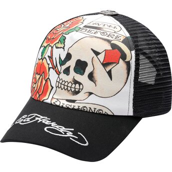 Șepci curbată negru snapback Before Dishonor de Ed Hardy