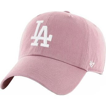 Șepci curbată roz reglabilă Clean Up Mauve de Los Angeles Dodgers MLB de 47 Brand