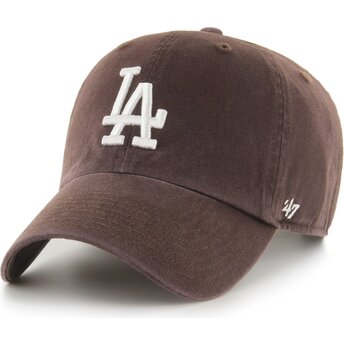 Șepci curbată maro reglabilă Clean Up No Loop Label de Los Angeles Dodgers MLB de 47 Brand