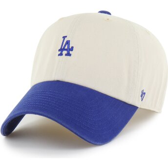 Șepci curbată bej reglabilă Clean Up Base Runner Two Tone de Los Angeles Dodgers MLB de 47 Brand