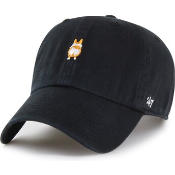 Șepci curbată negru reglabilă Clean Up Base Runner Icon Dog de 47 Brand