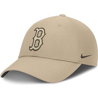 Șepci curbată bej reglabilă Club Structured Uv Poly Ripstop de Boston Red Sox MLB de Nike