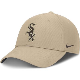 Șepci curbată bej reglabilă Club Structured Uv Poly Ripstop de Chicago White Sox MLB de Nike