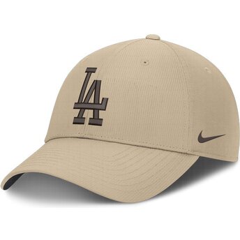 Șepci curbată bej reglabilă Club Structured Uv Poly Ripstop de Los Angeles Dodgers MLB de Nike