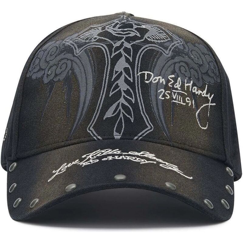 epci-curbata-negru-reglabila-storming-rose-washed-de-ed-hardy