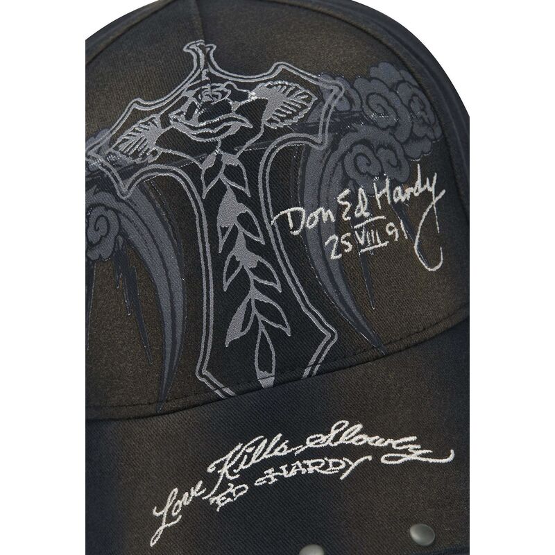 epci-curbata-negru-reglabila-storming-rose-washed-de-ed-hardy