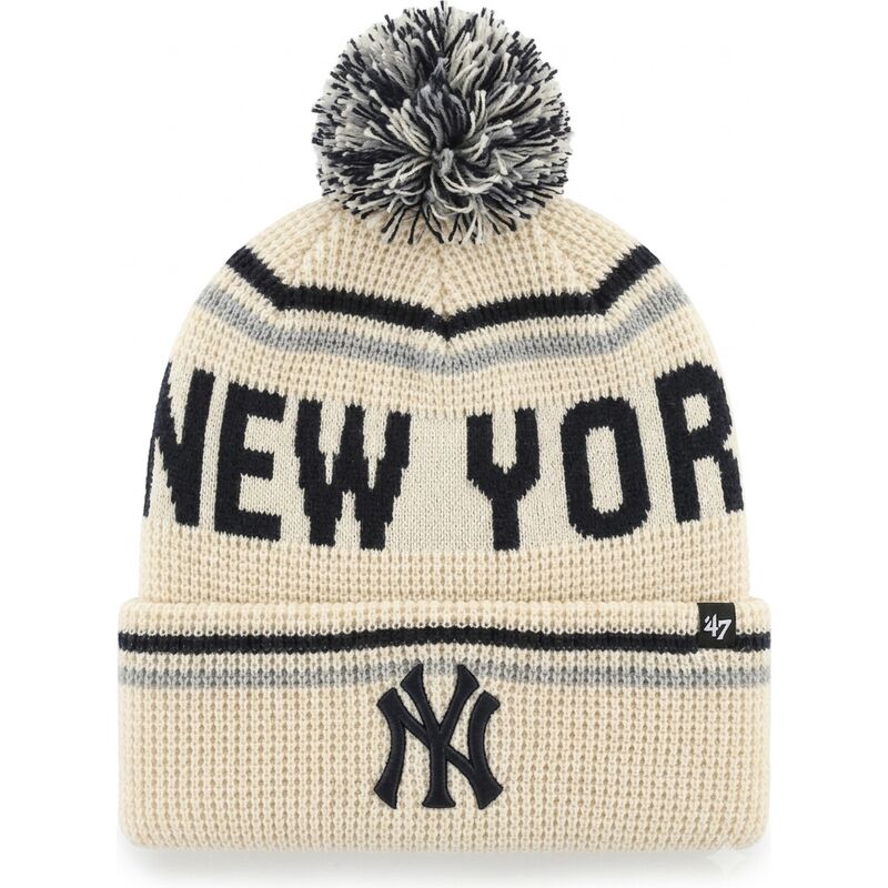 caciuli-pompon-crema-quattrle-cuff-knit-de-new-york-yankees-mlb-de-47-brand