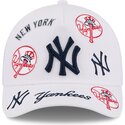 epci-curbata-alb-snapback-9forty-m-crown-a-frame-all-over-de-new-york-yankees-mlb-de-new-era