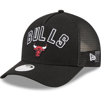 Șepci curbată negru snapback 9FORTY M-Crown A Frame Pomp de Chicago Bulls NBA de New Era