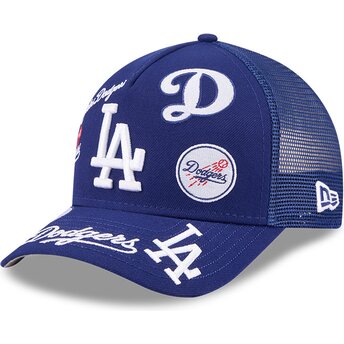 Șepci curbată albastru snapback 9FORTY M-Crown A Frame All Over de Los Angeles Dodgers MLB de New Era