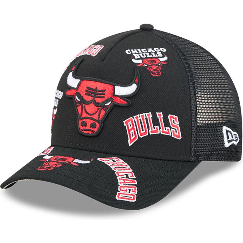 epci-curbata-negru-snapback-9forty-m-crown-a-frame-all-over-de-chicago-bulls-nba-de-new-era