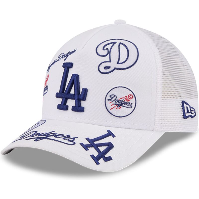 epci-curbata-alb-snapback-9forty-m-crown-a-frame-all-over-de-los-angeles-dodgers-mlb-de-new-era