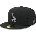 epci-plata-negru-fitted-59fifty-side-script-de-los-angeles-dodgers-mlb-de-new-era