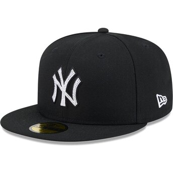 Șepci plată negru fitted 59FIFTY Rhinestone Badge de New York Yankees MLB de New Era