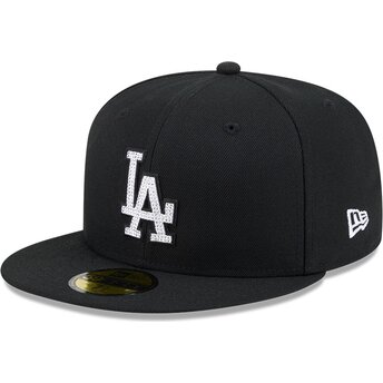 Șepci plată negru fitted 59FIFTY Rhinestone de Los Angeles Dodgers MLB de New Era