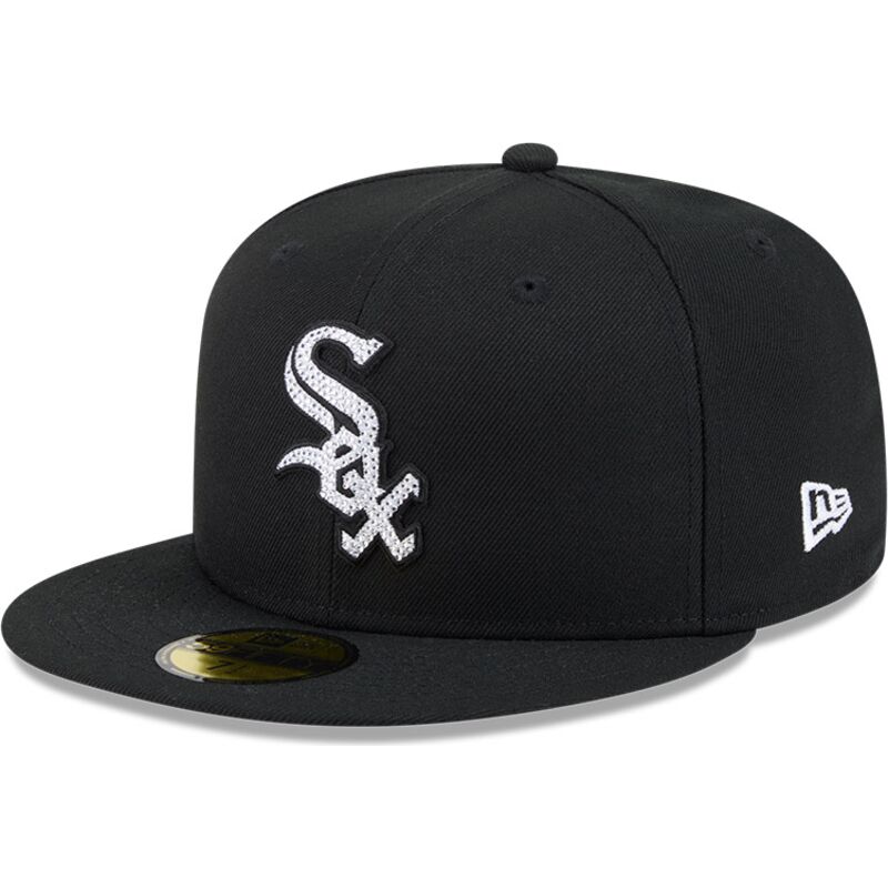 epci-plata-negru-fitted-59fifty-rhinestone-badge-de-chicago-white-sox-mlb-de-new-era