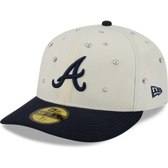 Șepci curbată bej fitted 59FIFTY Beads NA Lifestyle F1 de Atlanta Braves MLB de New Era