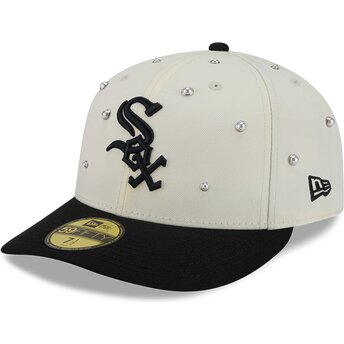 Șepci curbată bej fitted 59FIFTY Beads NA Lifestyle F1 de Chicago White Sox MLB de New Era