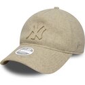 epci-curbata-bej-reglabila-9twenty-a-frame-melton-luxe-de-new-york-yankees-mlb-de-new-era