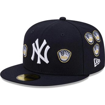 Șepci plată bleumarin fitted 59FIFTY Spike Lee Gloves de New York Yankees MLB de New Era