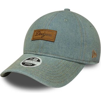 Șepci curbată albastru reglabilă 9TWENTY Denim de Los Angeles Dodgers MLB de New Era