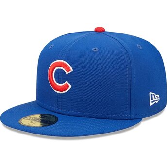 Șepci plată albastru fitted 59FIFTY AC Perf de Chicago Cubs MLB de New Era