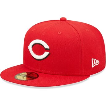 Șepci plată roșu fitted 59FIFTY AC Perf de Cincinnati Reds MLB de New Era