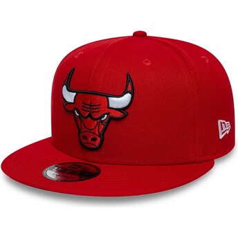 Șepci plată roșu snapback 9FIFTY de Chicago Bulls NBA de New Era