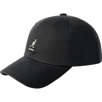 Șepci curbată negru reglabilă Washed Baseball Black de Kangol