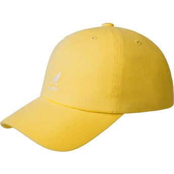 Șepci curbată galben reglabilă Washed Baseball Lemon Sorbet de Kangol