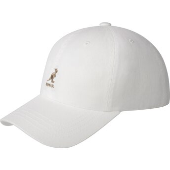 Șepci curbată alb reglabilă Washed Baseball White de Kangol