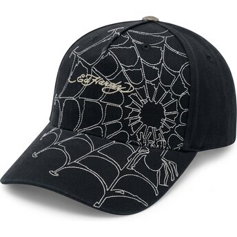 Șepci curbată negru reglabilă Spiderweb de Ed Hardy
