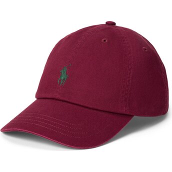 Șepci curbată roșu reglabilă Cotton Chino Classic Sport de Polo Ralph Lauren
