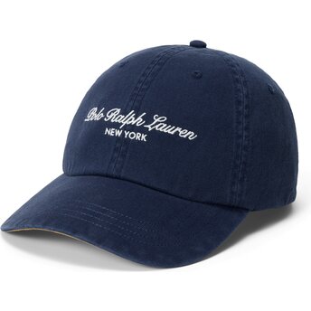 Șepci curbată bleumarin reglabilă Woven Script de Polo Ralph Lauren