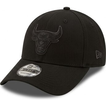 Șepci curbată negru reglabilă 9FORTY Team Outline de Chicago Bulls NBA de New Era