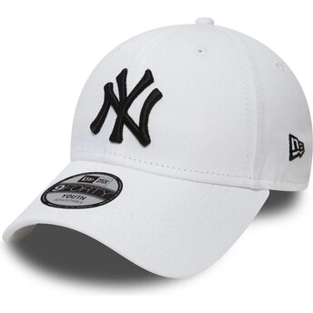 Șepci curbată alb reglabilă pentru copii 9FORTY League Essential de New York Yankees MLB de New Era