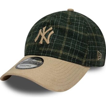 Șepci curbată verzișor reglabilă 9TWENTY Mix Check de New York Yankees MLB de New Era