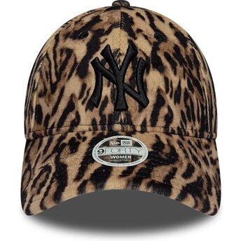 Șepci curbată leopard reglabilă 9FORTY Ocelot Print de New York Yankees MLB de New Era