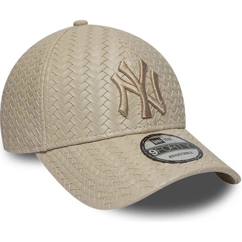 epci-curbata-bej-reglabila-9forty-pu-weave-de-new-york-yankees-mlb-de-new-era
