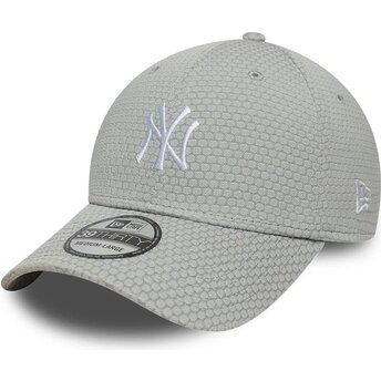 Șepci curbată gri fitted 39THIRTY Stretch Mesh de New York Yankees MLB de New Era