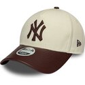 epci-curbata-bej-reglabila-9forty-m-crown-fabric-mix-de-new-york-yankees-mlb-de-new-era