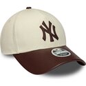 epci-curbata-bej-reglabila-9forty-m-crown-fabric-mix-de-new-york-yankees-mlb-de-new-era