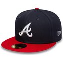 epci-plata-bleumarin-fitted-59fifty-ac-perf-de-atlanta-braves-mlb-de-new-era