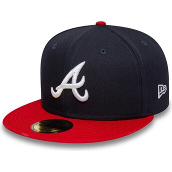Șepci plată bleumarin fitted 59FIFTY AC Perf de Atlanta Braves MLB de New Era